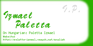 izmael paletta business card